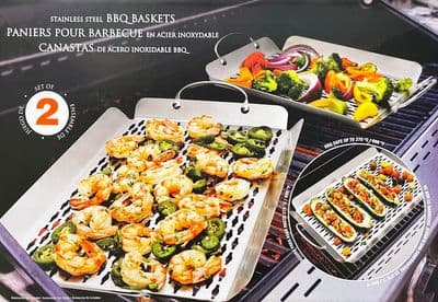 Linkfair 2 Piece Premium Stainless Steel BBQ Baskets / Trays