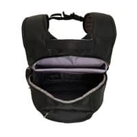 Lolë Quilted Backpack 26L Laptop Sleeve, Travel Bag, Padded Straps, Black/Green Lole