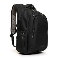 Lolë Quilted Backpack 26L Laptop Sleeve, Travel Bag, Padded Straps, Black/Green Lole