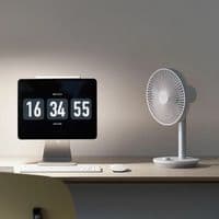 LUMENA FAN STAND 4 Rechargeable Wireless Desk Fan Stand 2 Pack in Navy & White
