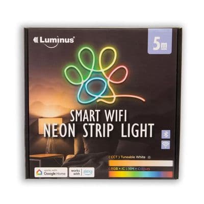 Luminus WiFi Flexible Neon Strip Rope Light 5m with Smart Control