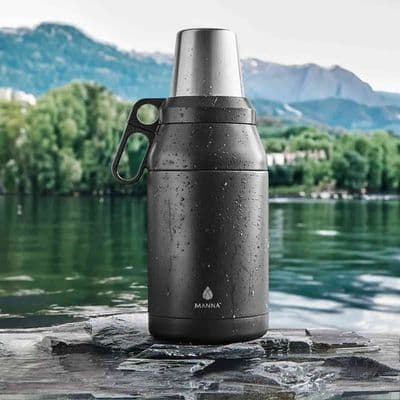 Manna 1.9L Stack Jug Vacuum Insulated Stainless Steel Flask 4 Cups Camping