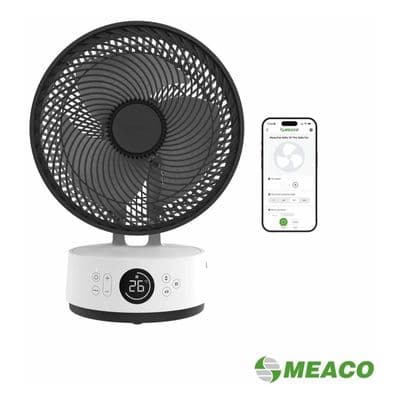 Meaco Sefte Pro Cordless Desktop Air Circulator 10” Portable Fan|40Hr Battery