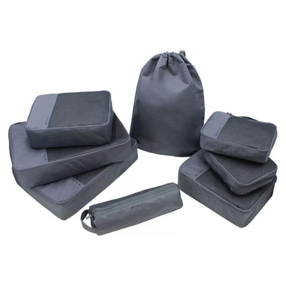 MY TAGALONGS 8 Packing Cubes Luggage Organiser Compression Travel Bag