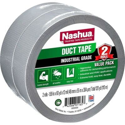 Nashua Duct Tape Industrial Grade Silver 2 Pack 48mm x 55mm