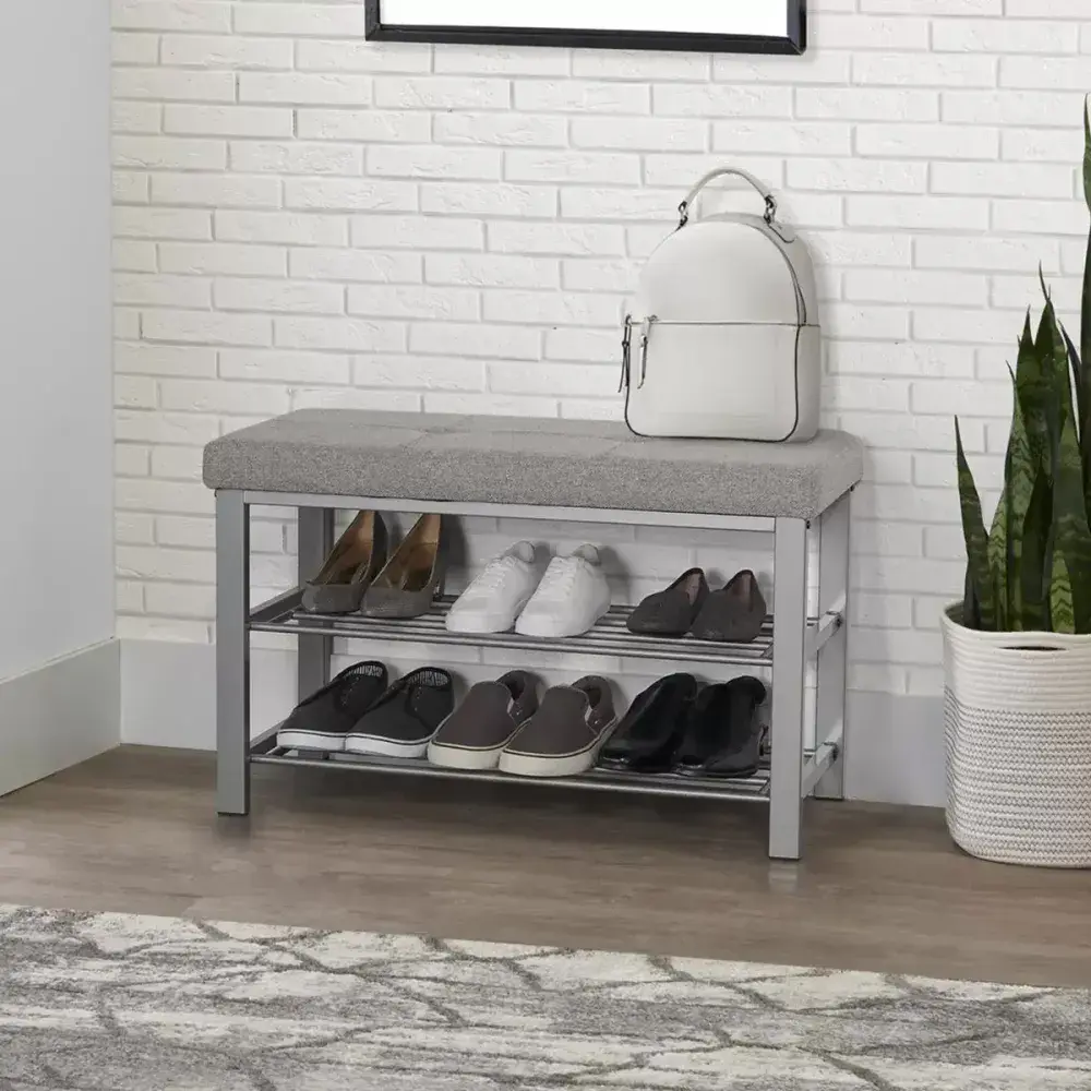 Neatfreak Shoe Storage Bench Rack with Foam Padded Cushion Seat