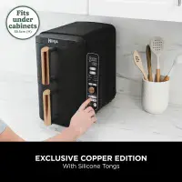 Ninja SL400UKCP Double Stack XL 9.5L Air Fryer in Black/Copper
