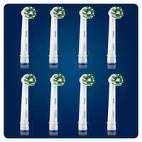 Oral-B CrossAction Brush Refill Heads 8 Pack White/Black XXL Pack CleanMaximiser