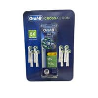 Oral-B CrossAction Brush Refill Heads 8 Pack White/Black XXL Pack CleanMaximiser
