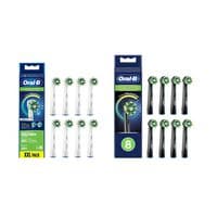 Oral-B CrossAction Brush Refill Heads 8 Pack White/Black XXL Pack CleanMaximiser