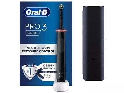 Oral-B Pro 3 3500 Electric Toothbrush Cross Action Black Edition