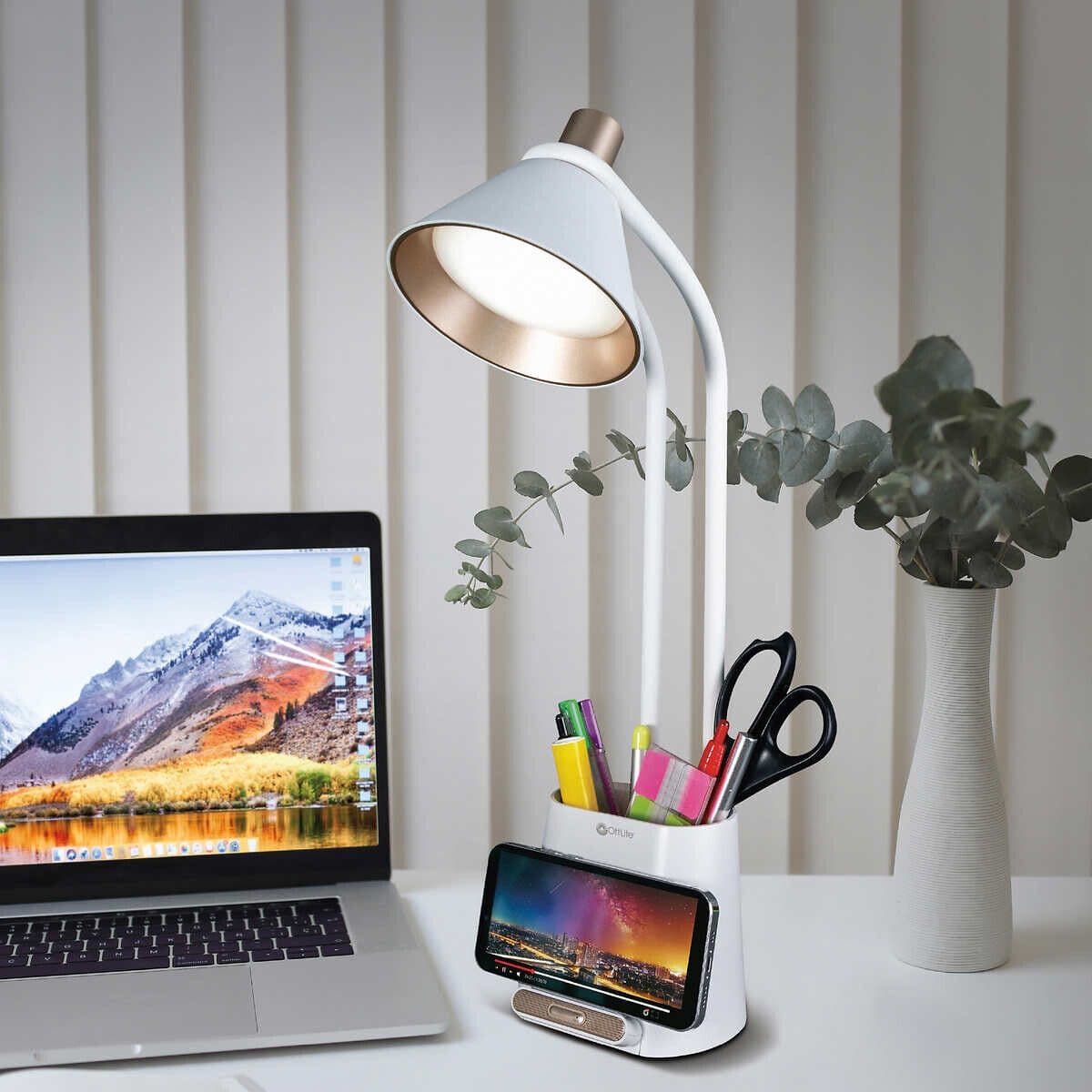 Ottlite Wireless Charging Desk Lamp OttLite LED Desk Organiser