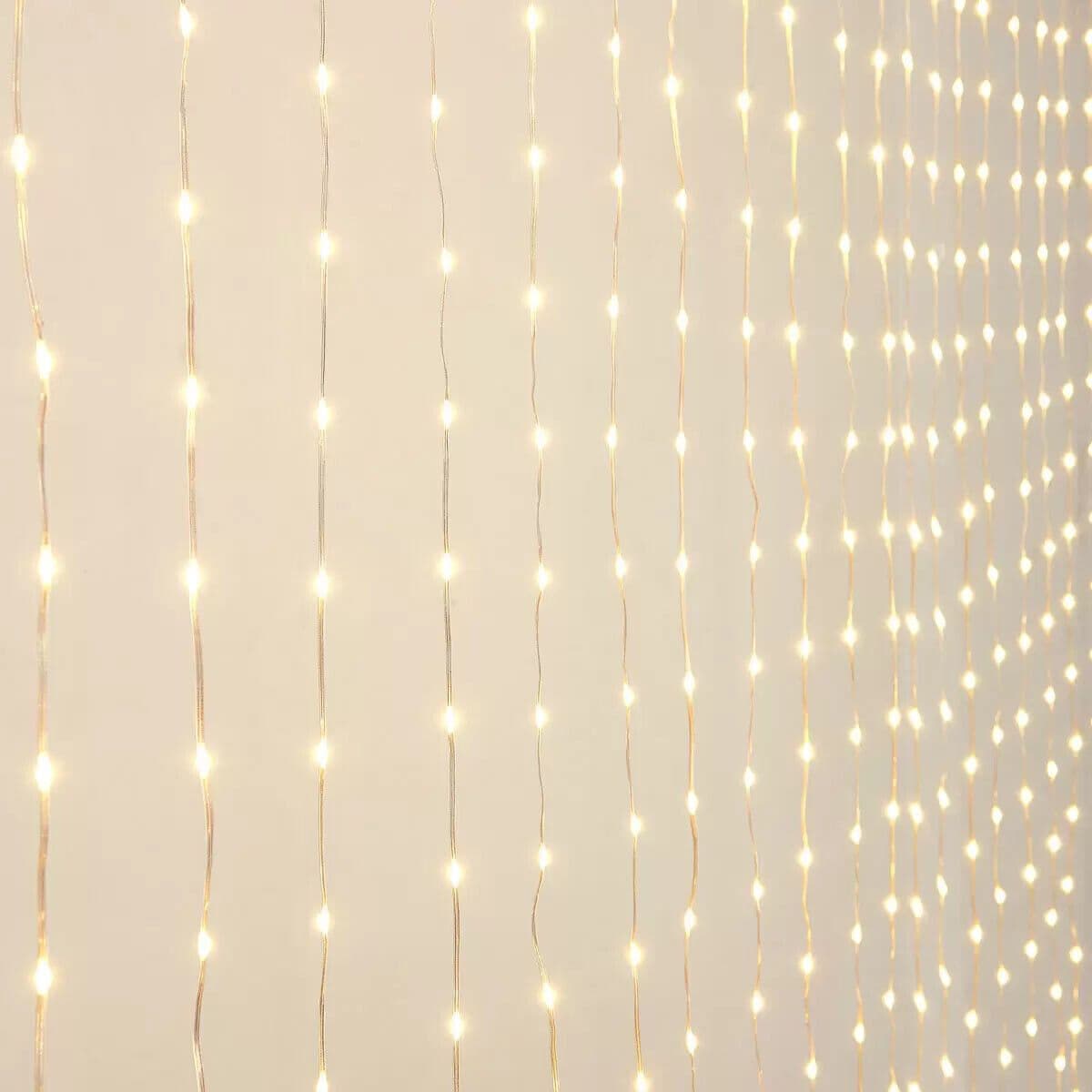 OVE 1200 LED Indoor/Outdoor Curtain String Lights Backdrop Wedding