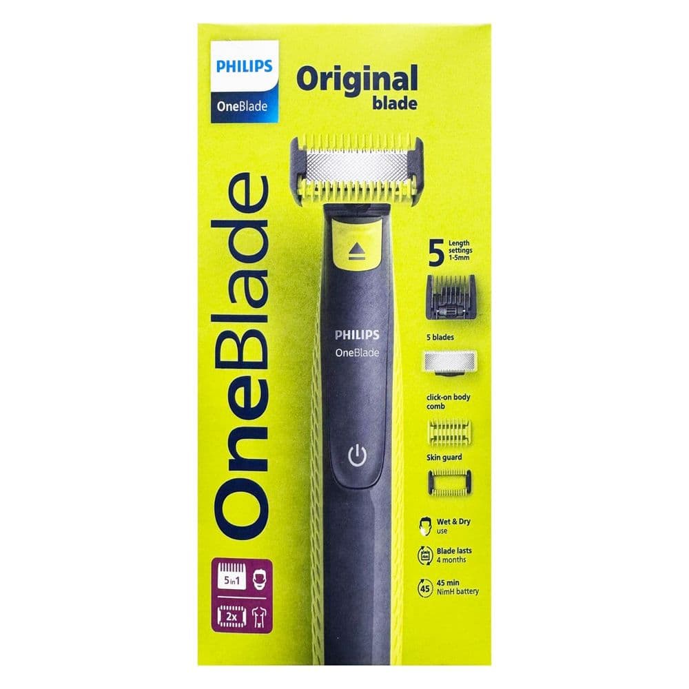 Philips One Blade Face & Body Gift Set with 5 Blades Wet & Dry QP2824
