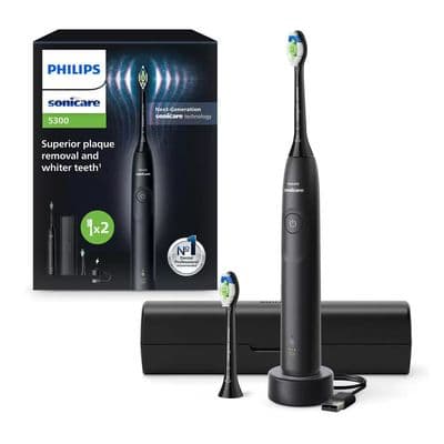 Philips Sonicare 5300 Electric Toothbrush Black HX7101/03 with Case & 2 Heads