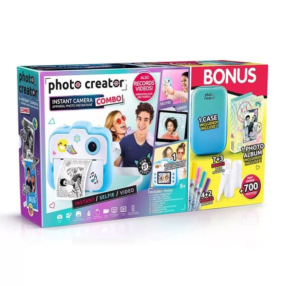 Photo Creator Instant Camera Bonus Pack 10 Rolls | 6 Markers + Case + Album