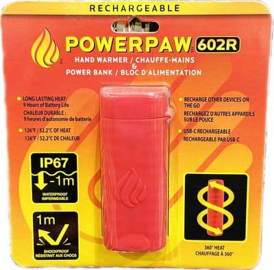 PowerPaw 602R Rechargeable Hand Warmer Power Bank
