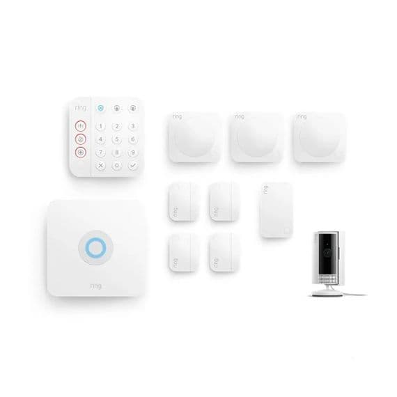 Ring 11 Piece Alarm Kit Inc Indoor Camera 2nd Gen Pack-L Security System