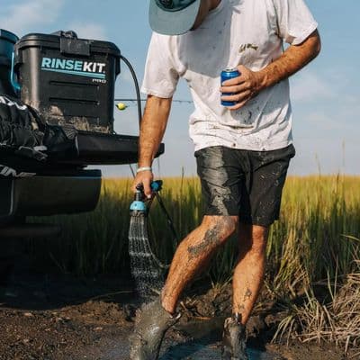 RinseKit PRO 13.2L Portable Shower Battery Pressurised High Pressure 50 PSI