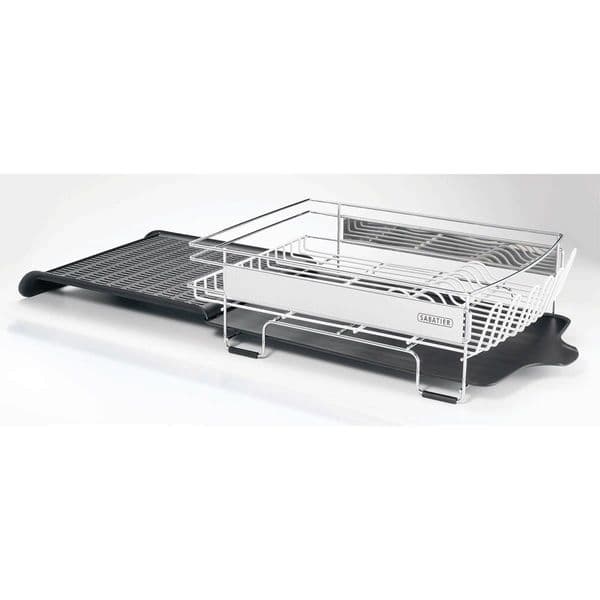 Sabatier Expandable Compact Dish Rack with Stemware Rack