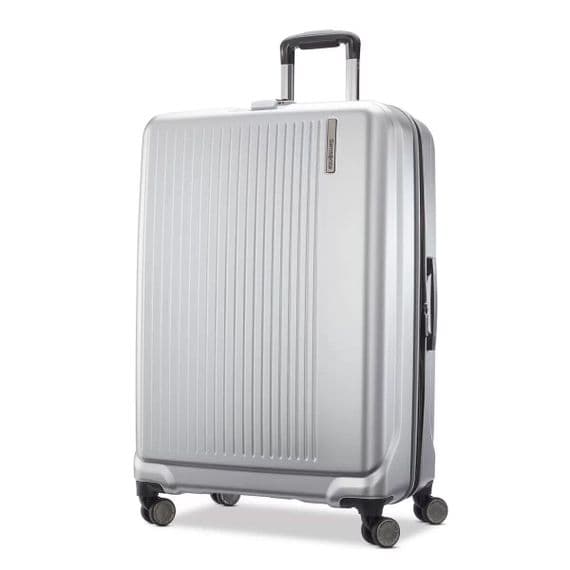 Samsonite Amplitude Large Silver Hardside Case 4 Wheel Spinner Suitcase Luggage