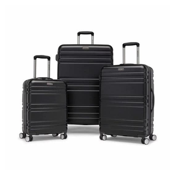Samsonite Parallax 3-Piece Hardside Luggage Set TSA Spinner Suitcase Black