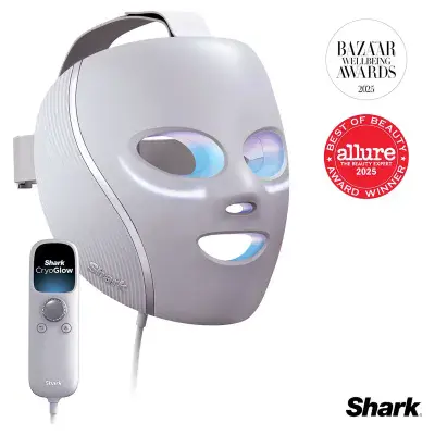 Shark CryoGlow LED Light Therapy Face Mask Under Eye Cooling Anti-Ageing
