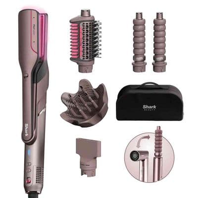 Shark FlexFusion Straight 5-in-1 Air Styler & Dryer & Ceramic Straightener with Case HD625SUK