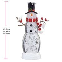 Snowman Lantern with LED Lights Water Globe with Timer Christmas Decoration XMAS
