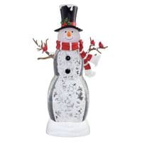 Snowman Lantern with LED Lights Water Globe with Timer Christmas Decoration XMAS