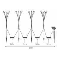 Sol R Brite Solar Firefly Garden Lights 4-Pack Swaying Outdoor Pathway Decor