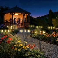 Sol R Brite Solar Firefly Garden Lights 4-Pack Swaying Outdoor Pathway Decor