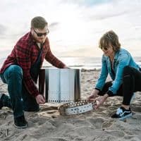 Solo Stove Bonfire 2.0 Fire Pit Bundle| 304 Stainless Steel |360° Airflow| Cover