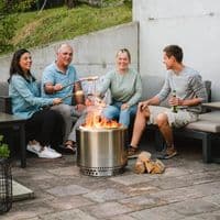 Solo Stove Bonfire 2.0 Fire Pit Bundle| 304 Stainless Steel |360° Airflow| Cover