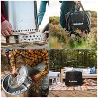 Solo Stove Bonfire 2.0 Fire Pit Bundle| 304 Stainless Steel |360° Airflow| Cover