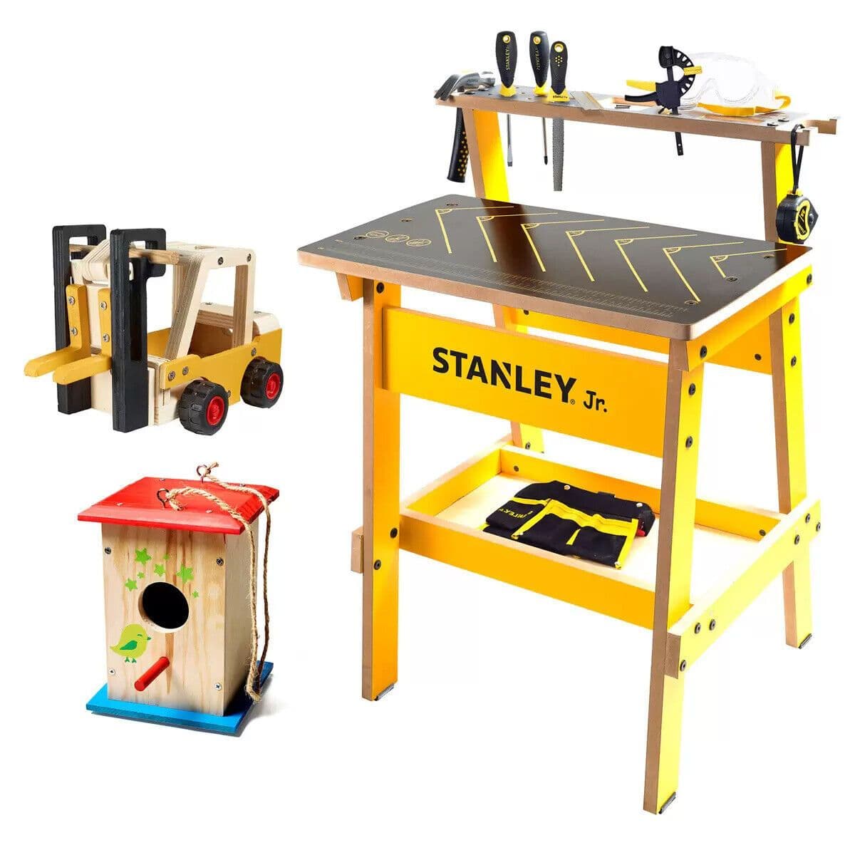 Stanley Jr Kids Workbench Tool Set Wooden Kits Toy
