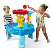 Step2 Tidal Towers Water Table 2-Tier Rain Shower Kids Outdoor Activity