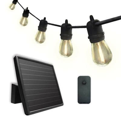 SUNFORCE String Lights 15 LED Bulbs Solar Powered Battery with Remote Control