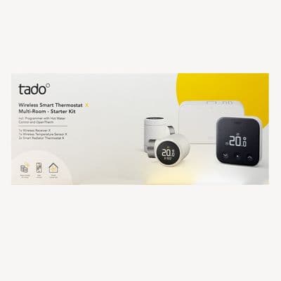 tado° Wireless Smart Thermostat Starter Kit + Hot Water Receiver + 2 TRVs