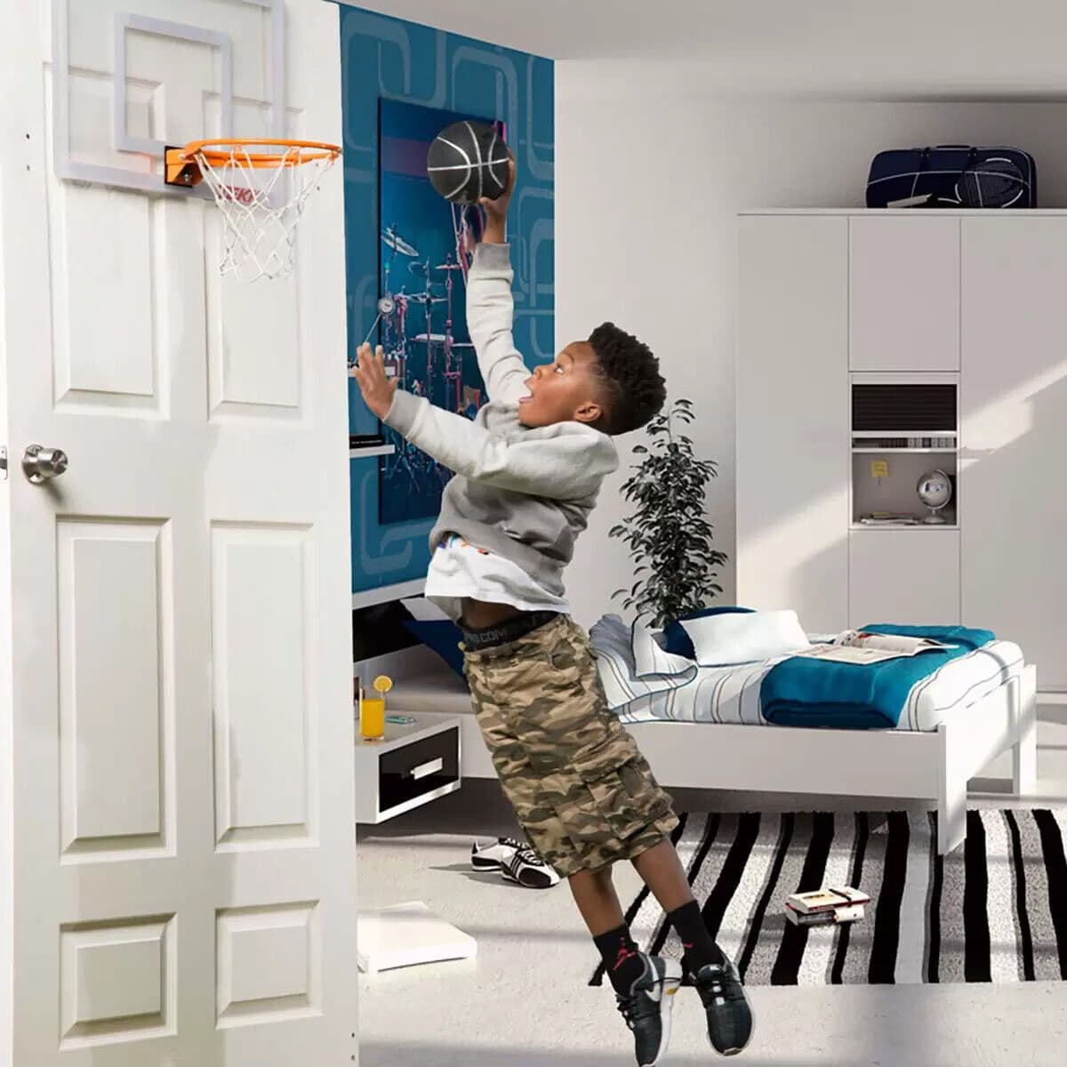 Tekk Pro Edition Monster Jam Mini Basketball Hoop Over the Door or On