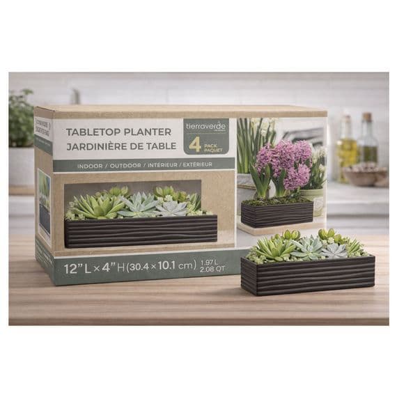 Tierraverde Tabletop Planter 4 Pack 12
