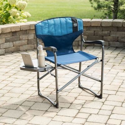 Timber Ridge Folding Director’s Chair Aluminium Camping Chair with Side Table
