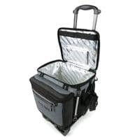 Titan 22.5 Litre 60 Can Rolling Cooler with All Terrain Cart Ice Bag Food Grey