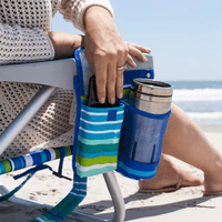 Tommy Bahama 5-Position Backpack Beach Chair Insulated Pouch Pillow 136kg Green