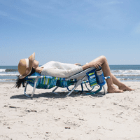 Tommy Bahama 5-Position Backpack Beach Chair Insulated Pouch Pillow 136kg Green