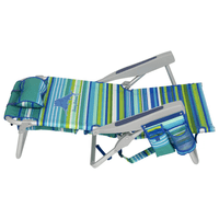 Tommy Bahama 5-Position Backpack Beach Chair Insulated Pouch Pillow 136kg Green