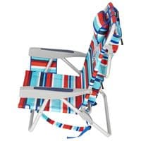 Tommy Bahama 5-Position Backpack Beach Chair Insulated Pouch Pillow 136kg Red