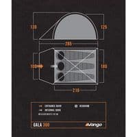 Vango Gala 300 3-Person Dome Tent | Festival Camping Shelter