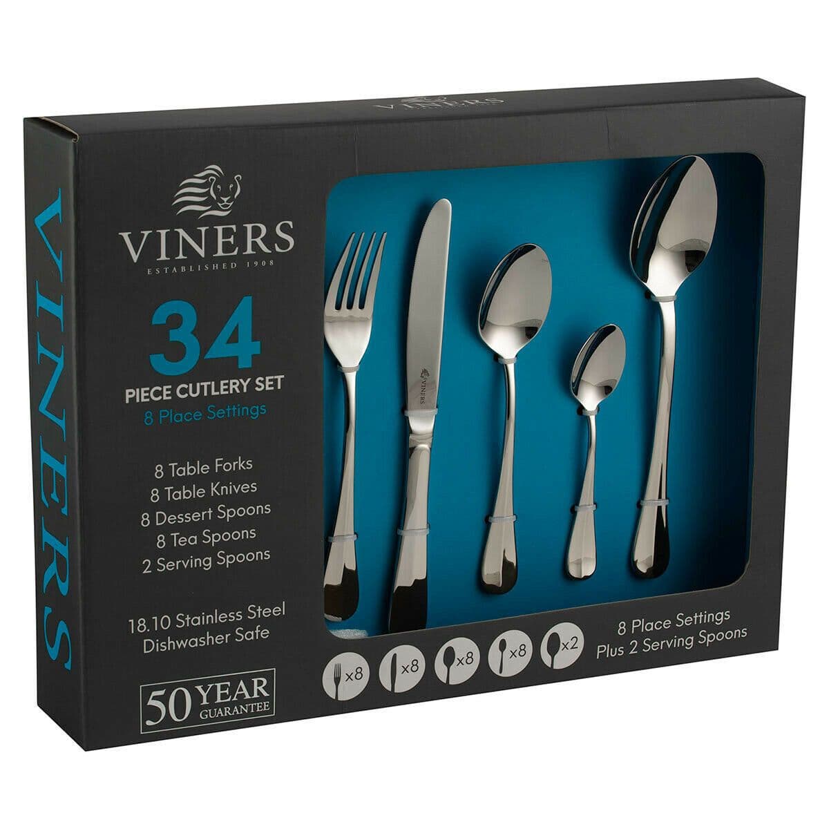 Viners 34 Piece 18 10 Stainless Steel Cutlery Set viners-34-piece-18-10-stainless-steel-cutlery-set