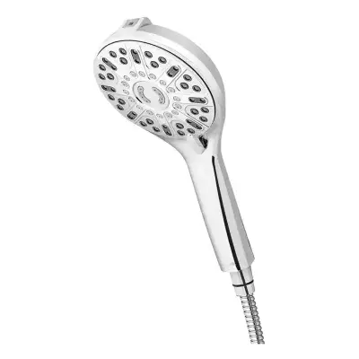 Waterpik ShowerClean Pro Shower Head PowerJet 6 Sprays PowerPulse 1.5m Hose